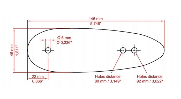 Cervellati Microcell Recoil Pad 15mm Thick - 80mm Hole Red