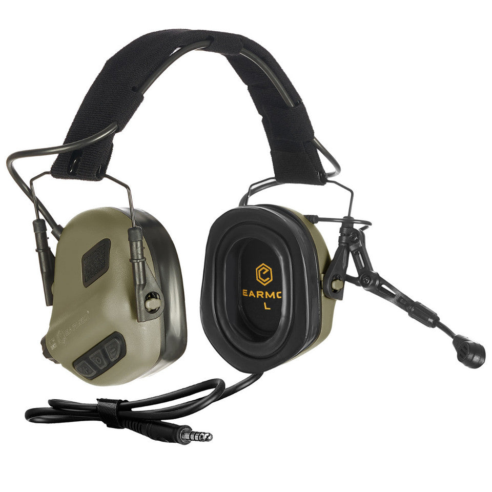 Earmor M32 PLUS Electronic Earmuffs with Microphone - Green