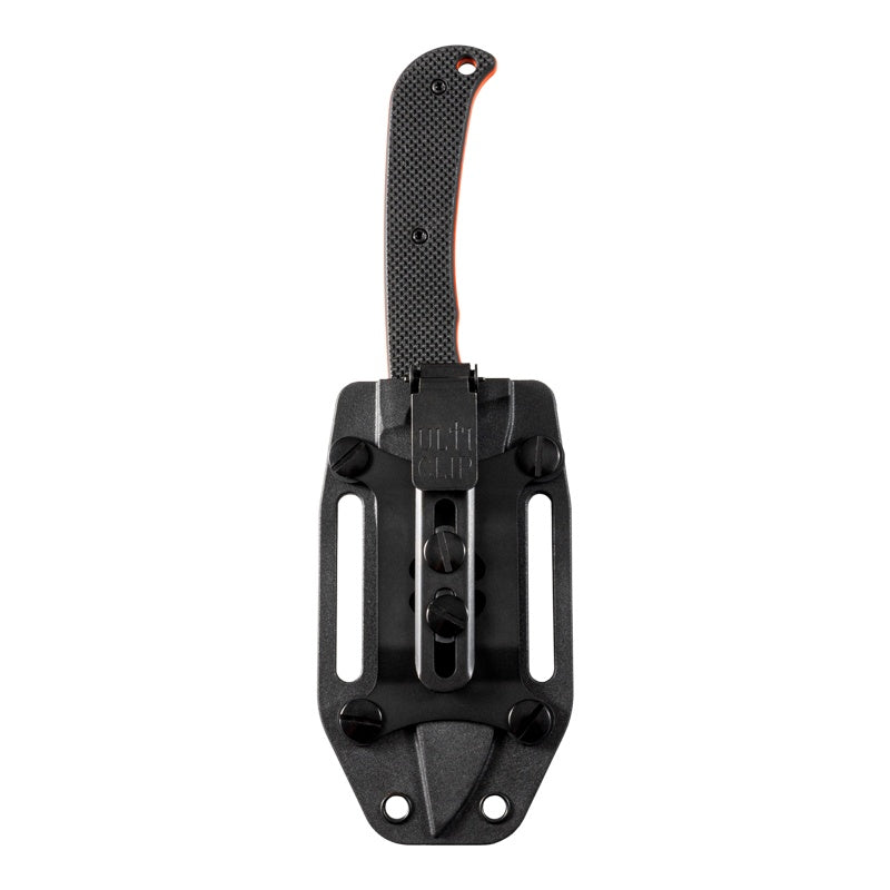 Hogue Extrak XL Knife 3.9" Fixed Clip Point Blade Magnacut - Tumbled Finish - G10 Solid Orange Peel Ply Scales