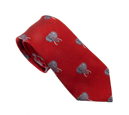Rigby Tusker Elephant Tie Red