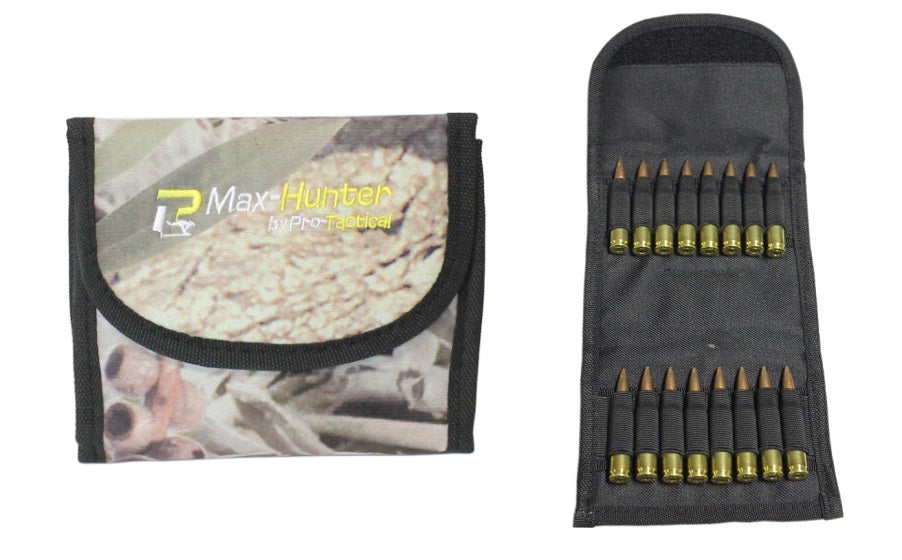 Pro-Tactical Ammo Pouch Folding Rifle Camo 14 Round 13cm by 11cm