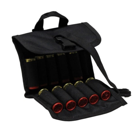 Pro-Tactical Ammo Wallet 12 Rounds Shell 12G with Clip Black