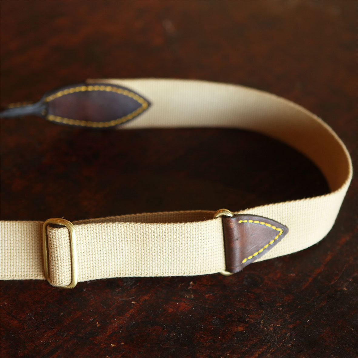 Els Leather The Wilderness Canvas and Leather Rifle Sling - Thong End