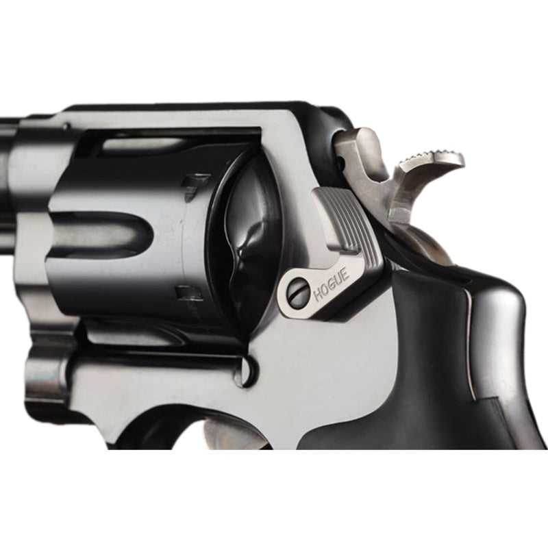 Hogue Extended Cylinder Release - S&W Short Stainless Steel