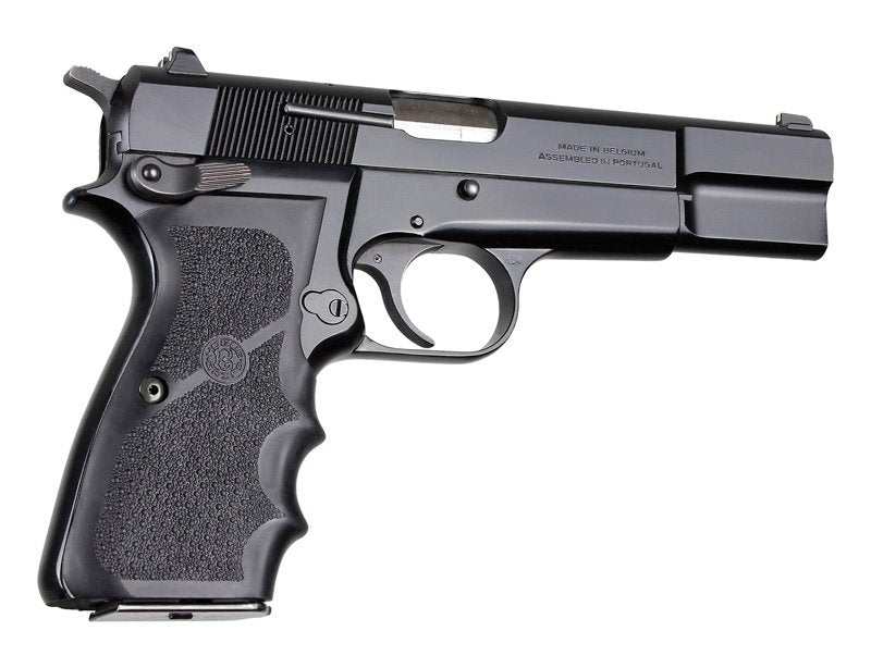 Hogue Browning Hi-Power Rubber grip with Finger Grooves Black