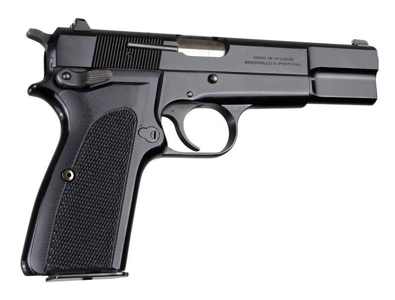 Hogue Browning Hi-Power Checkered G10 Grips - Black