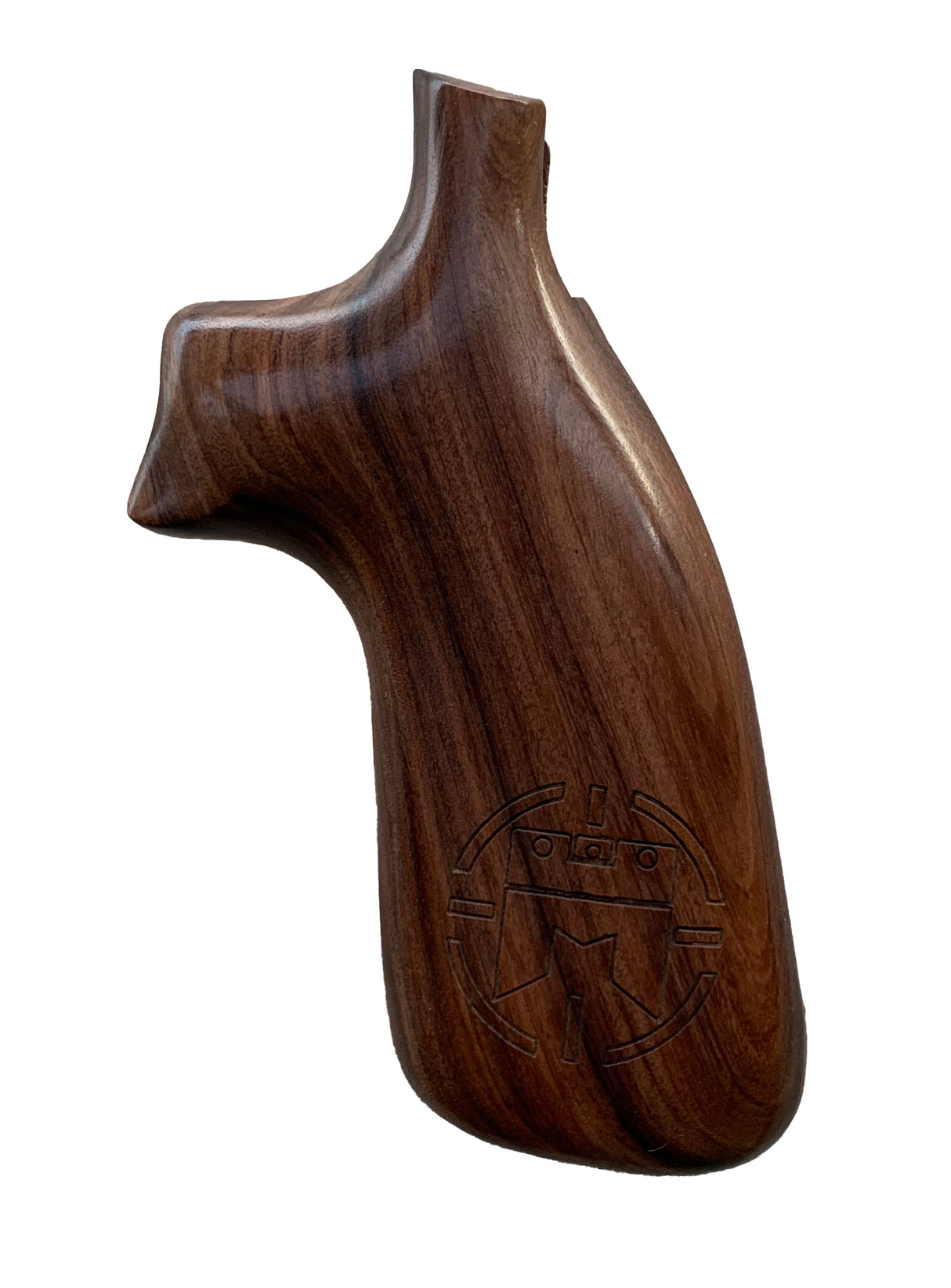 Hogue S&W K or L Frame Square Butt - Smooth - PAU FERRO - w/ Miculek M Sight Logo