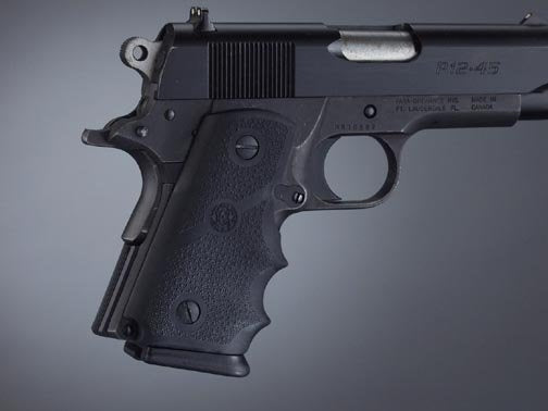 Hogue Para Ordnance P-12 Rubber Grip with Finger Grooves Black