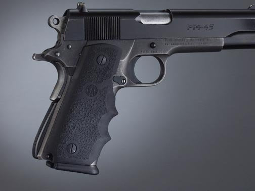 Hogue Para Ordnance P-14 Rubber Grips with Finger Grooves Black