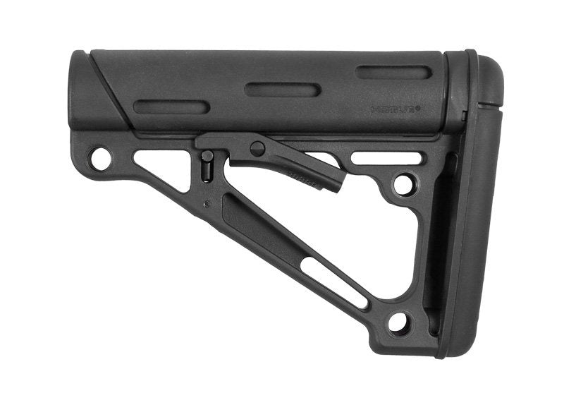 Hogue AR-15/M-16 OverMolded Collapsible Buttstock - Fits Mil-Spec Buffer Tube - Black Rubber