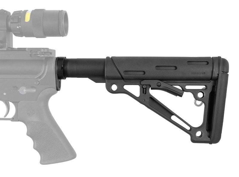 Hogue AR-15/M-16 OverMolded Collapsible Buttstock Assembly (Inc. Mil-Spec Buffer Tube & Hardware) - Black