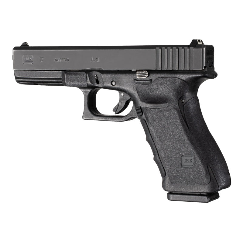 Hogue Wrapter Rubber Adhesive Grip - Glock 17, 17L, 18, 22, 24, 31, 34, 35, 37- Grain Texture - Black - Small Frame Full Size Generation 3