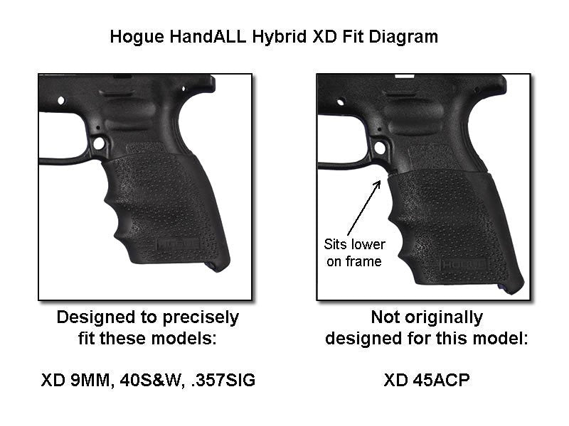 Hogue HandAll Hybrid Springfield XD9 9MM, 40S&W, 357SIG Grip Sleeve Black