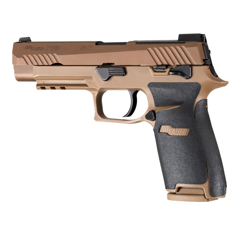 Hogue Wrapter Rubber Adhesive Grip - Sig Sauer P320 9 / 40 / 357 - Grain Texture - Black - Medium Grip Module Full Size