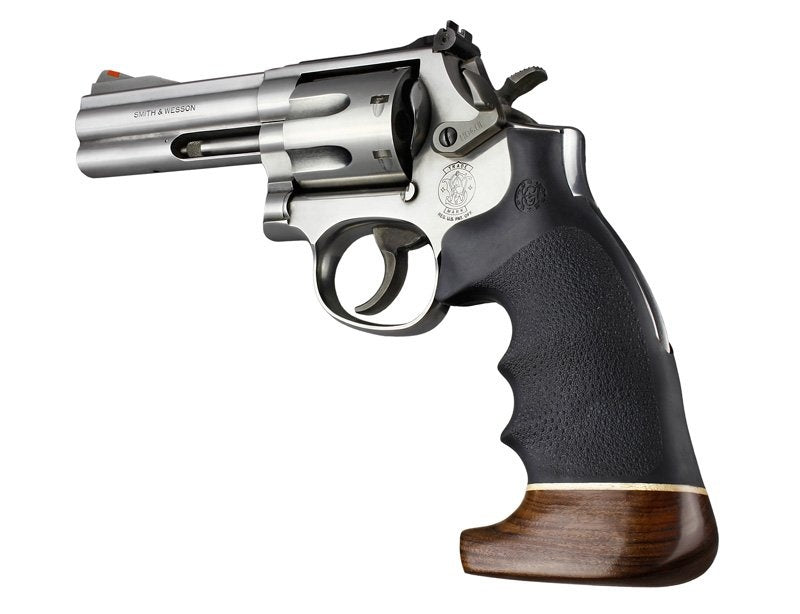 Hogue S&W K or L Frame Round Butt Rubber Conversion Monogrip with Wood Big Butt
