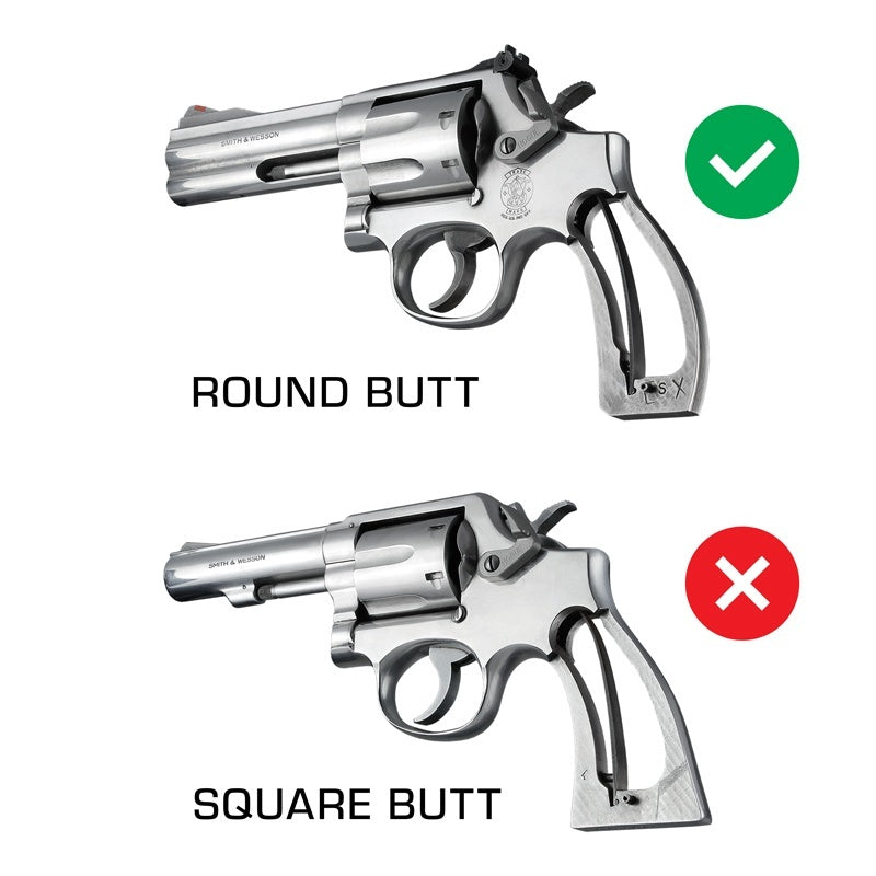 Hogue S&W K, L, N, X, Z Frame Round Butt Rubber Tamer Conversion Monogrip Black