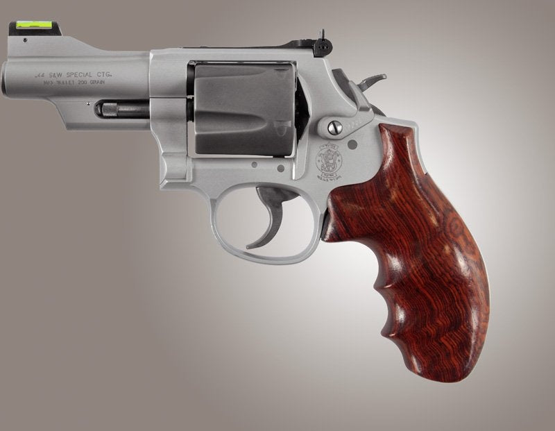 Hogue S&W K or L Frame Round Butt - Smooth - COCO BOLO - w/ Finger Grooves