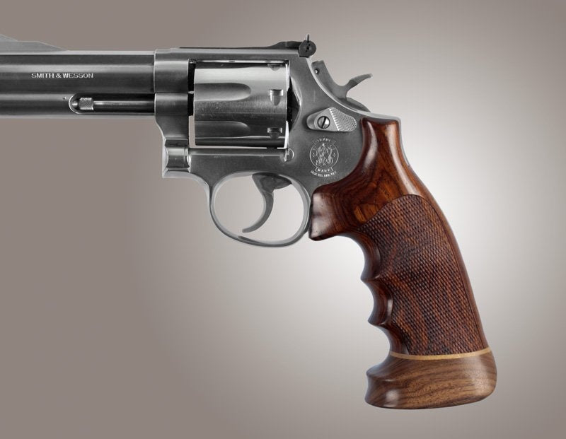 Hogue S&W K or L Frame Round Butt Conversion Cocobolo Big Butt Checkered
