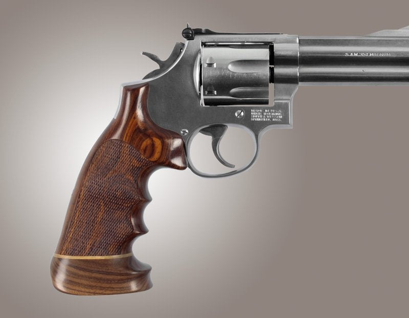 Hogue S&W K or L Frame Round Butt Conversion Cocobolo Big Butt Checkered