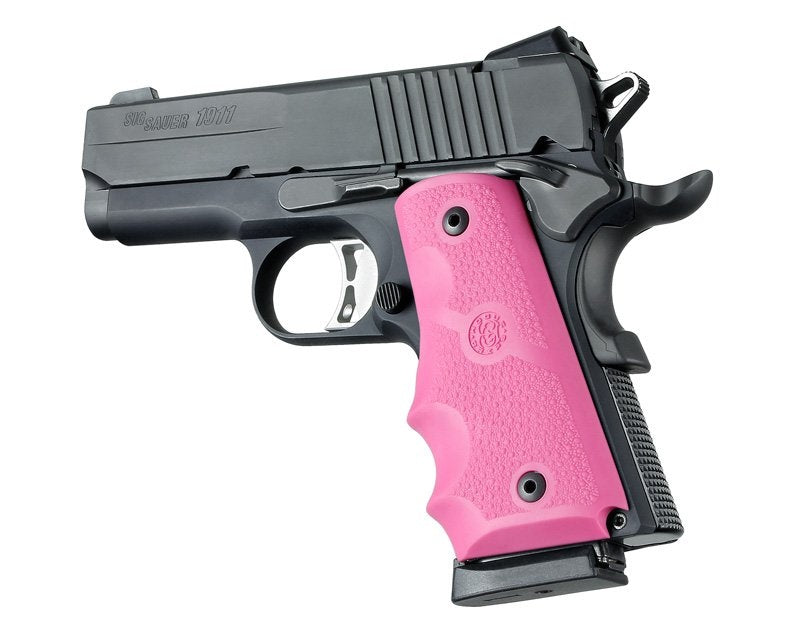 Hogue Officers Model Rubber Grip with Finger Grooves Pink