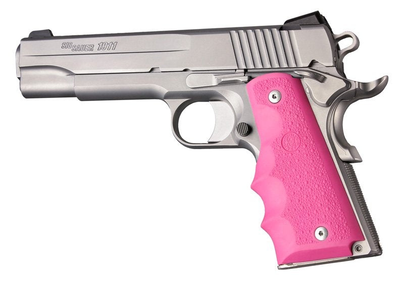 Hogue Govt. Model Rubber Grip with Finger Grooves Pink