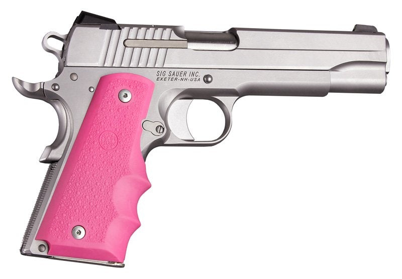 Hogue Govt. Model Rubber Grip with Finger Grooves Pink