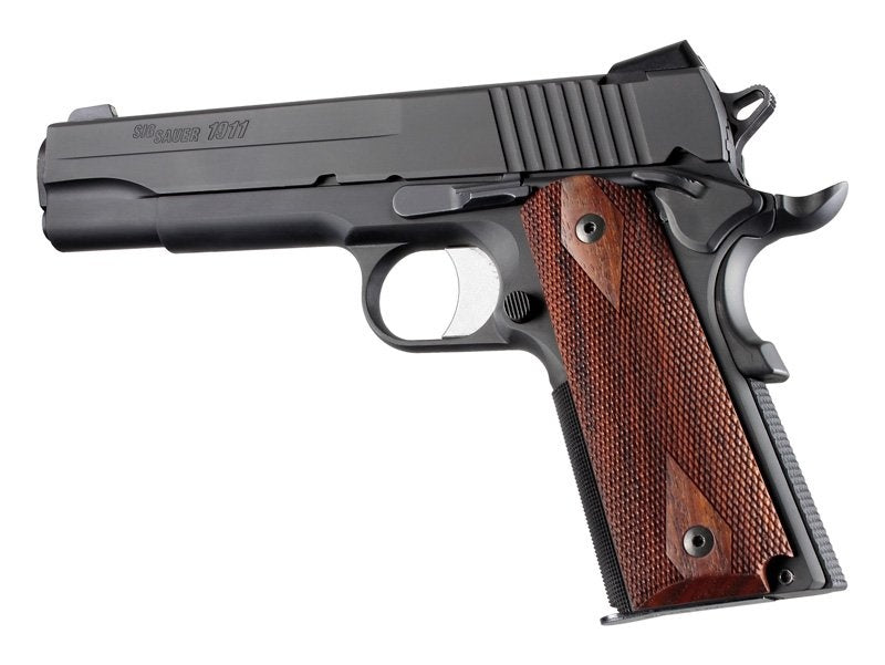 Hogue Govt. Model 1911 - Checkered - COCO BOLO Ambi-Cut