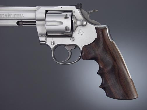 Hogue Colt King Cobra/Anaconda - Smooth - ROSEWOOD - w/ Finger Grooves
