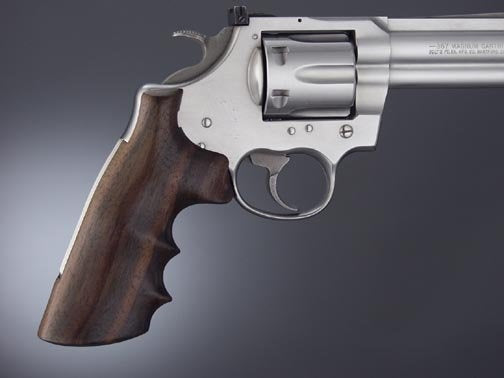 Hogue Colt King Cobra/Anaconda - Smooth - ROSEWOOD - w/ Finger Grooves