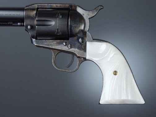 Hogue Colt Single Action - WHITE PEARL - Cowboy Panels