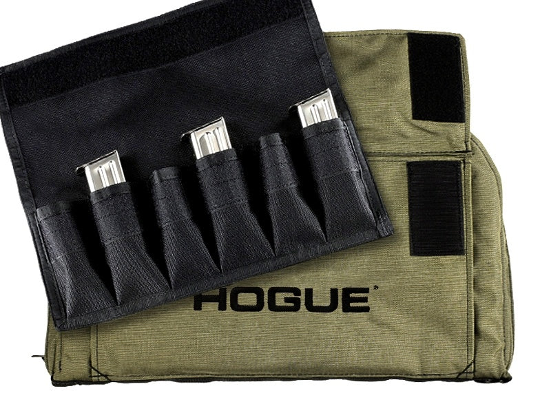 Hogue Pistol Range Bag - Large with Magazine Pouch - OD Green (10"x16")