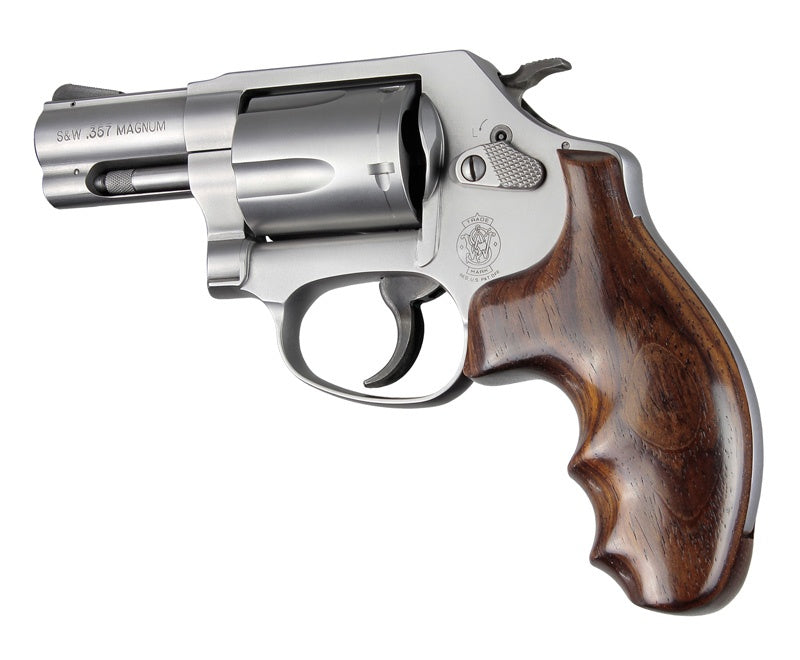 Hogue S&W J Frame Round Butt - Smooth - COCO BOLO - w/ Finger Grooves
