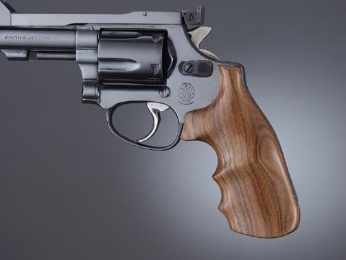 Hogue S&W J Frame Square Butt - Smooth - PAU FERRO - w/ Finger Grooves