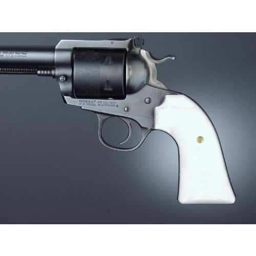 Hogue Ruger Bisley, Ruger Blackhawk, Super Blackhawk and Vaquero - WHITE PEARL - Cowboy Panels