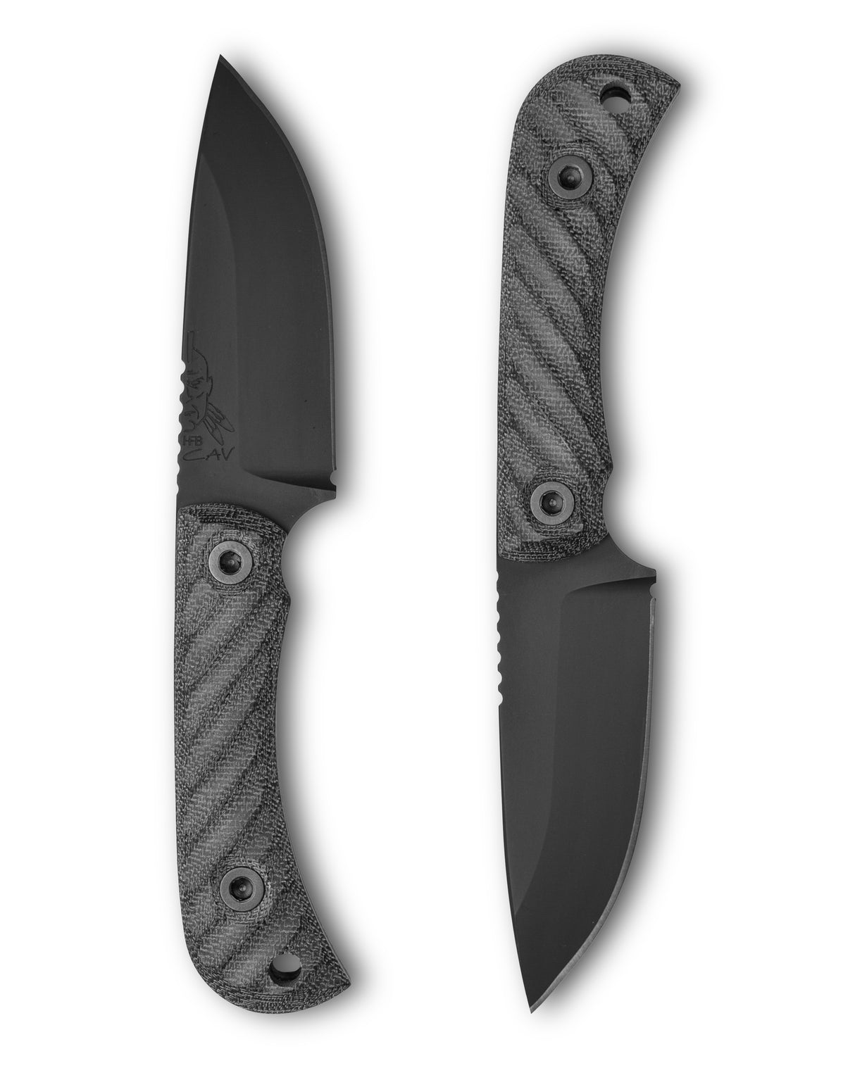 Half Face Blades Cav Jr - 3.5in Black Micarta S45VN