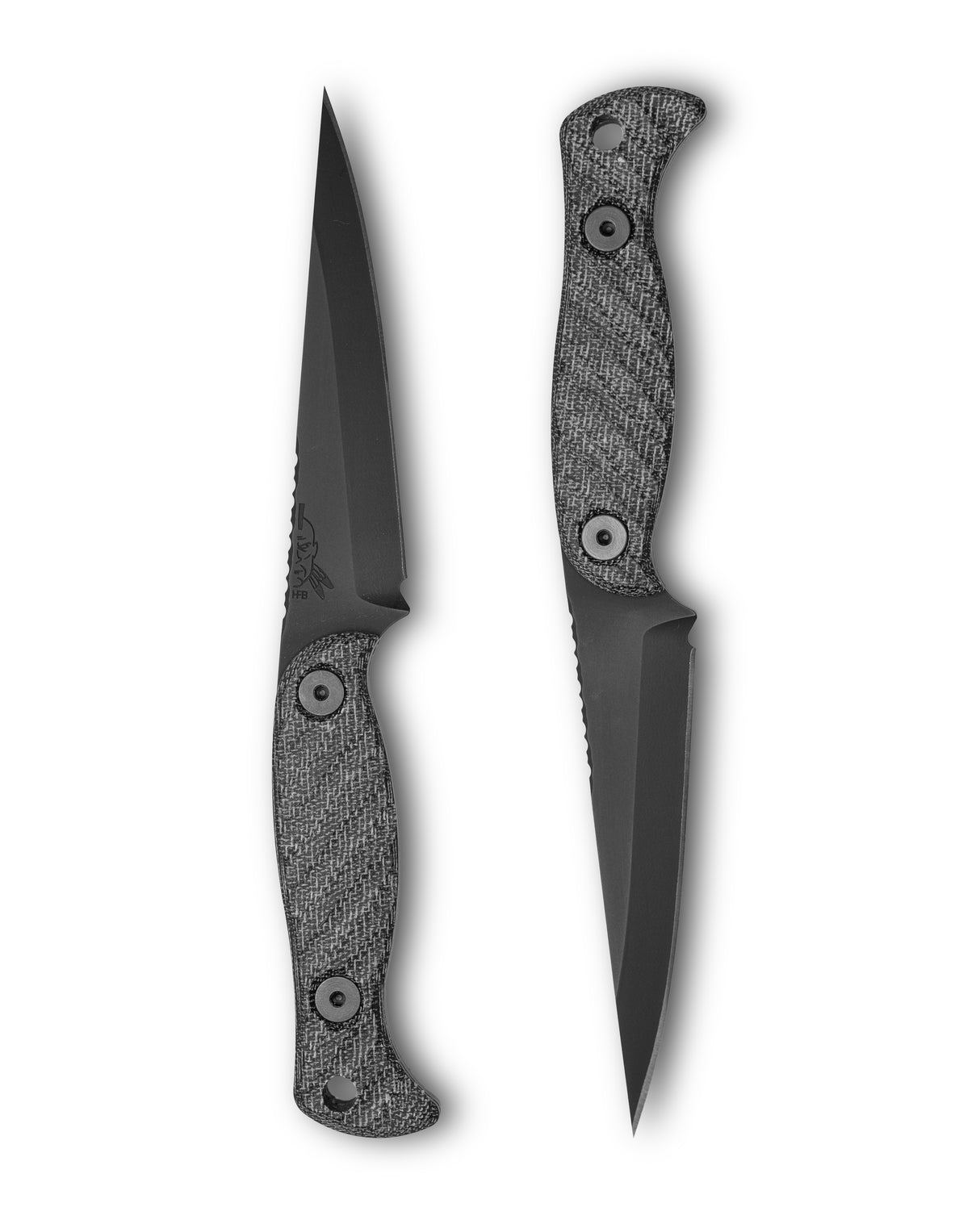 Half Face Blades Congressman - 3.9in Black Micarta S45VN