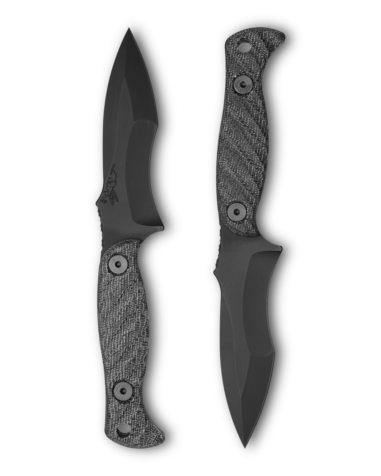 Half Face Blades Extremis - 3.5in Black Micarta S45VN