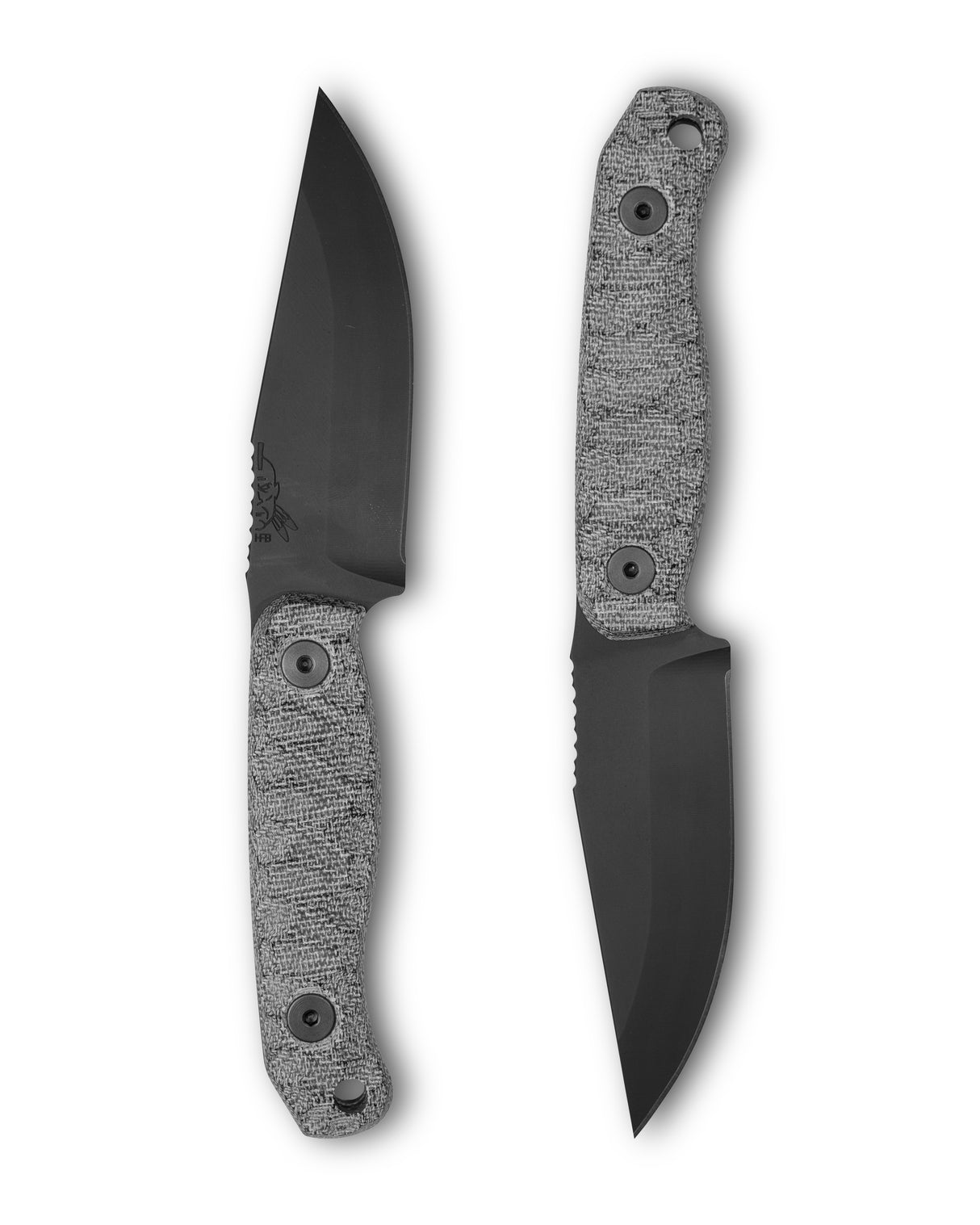 Half Face Blades Feather Light - 3.5in Black Micarta S45VN