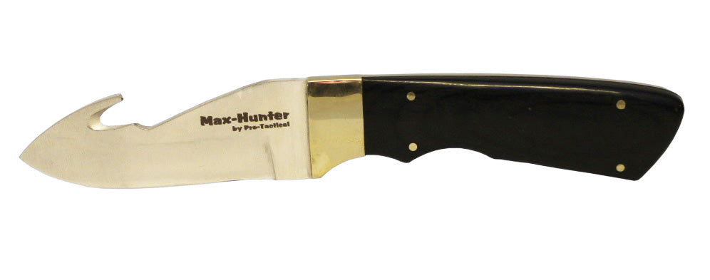 Pro-Tactical Knife Guthook Hunter 3.4 inch Blade with Black Pakka Wood Handle