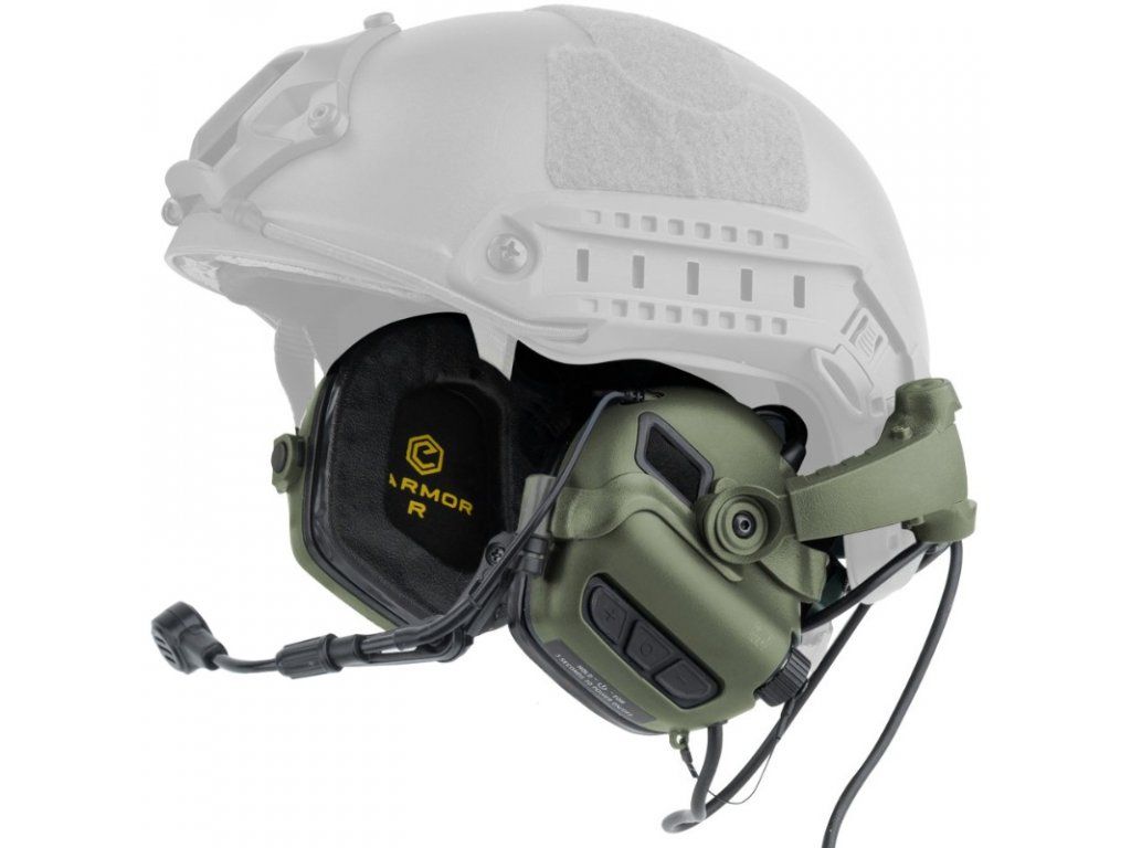 Earmor M16A-TW Rail Mount Kit for Earmor M31/M32 PLUS to for EXFIL Helmet Rails (Team Wendy Helmet) Green