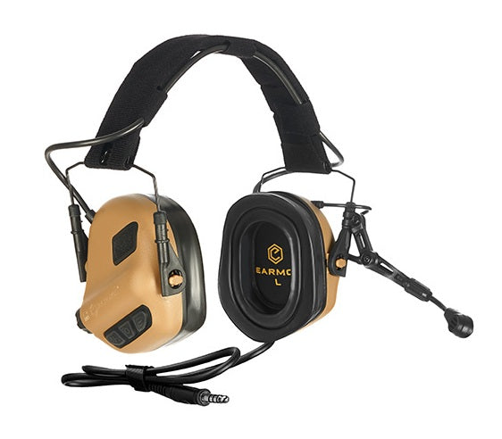 Earmor M32 PLUS Electronic Earmuffs with Microphone - Coyote Brown