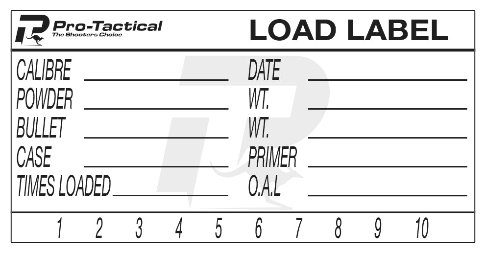 Pro-Tactical Ammo Box Load Label Sticker (5 Pack)
