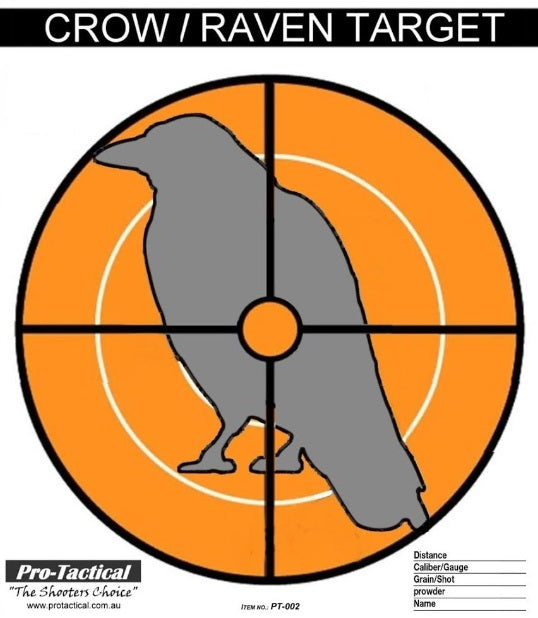 Pro-Tactical Crow/Raven Target 20 Pack 256mm by 305mm