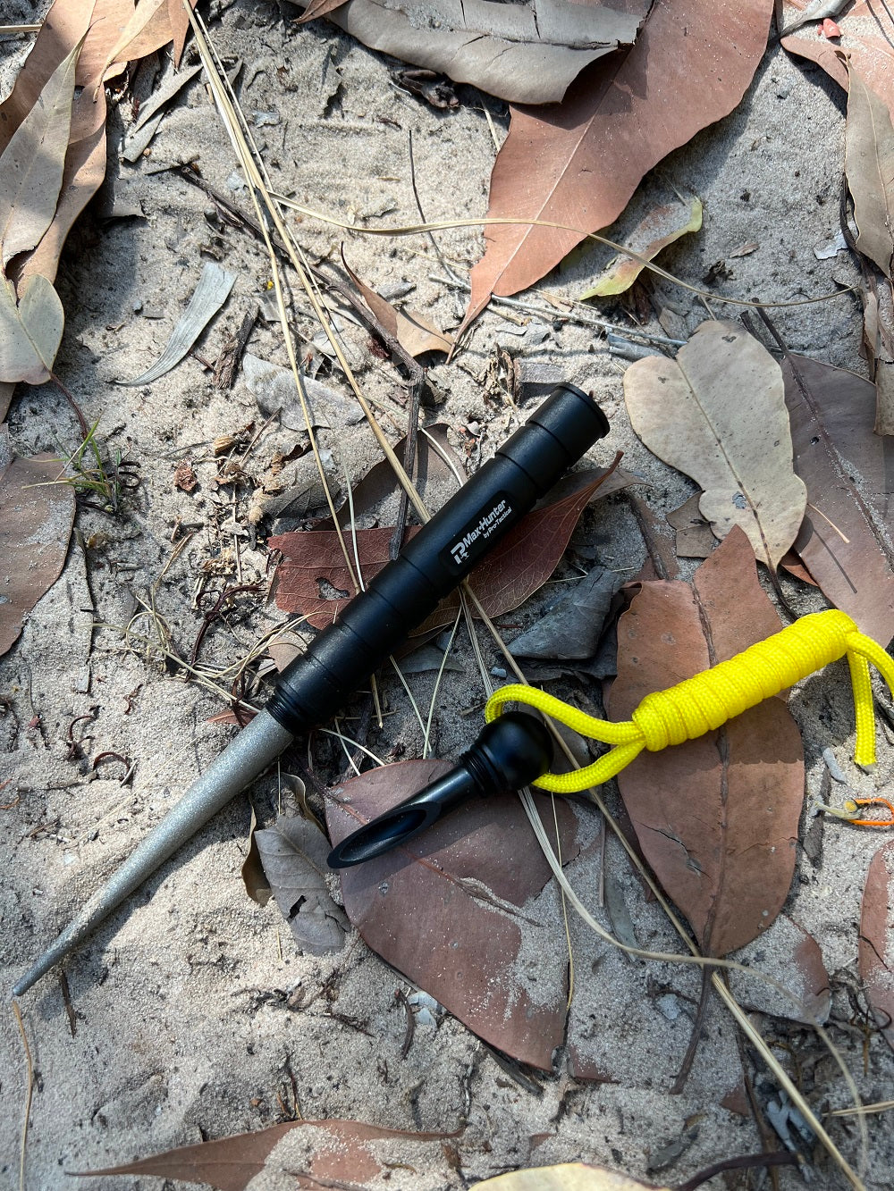 Pro-Tactical Paracord Knife Sharpener & Flint Tool - Yellow