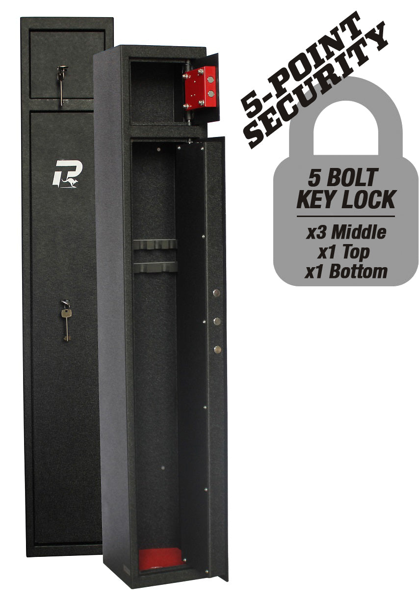 Pro-Tactical Hunter 5 Gun Safe Key Lock with Top Locker