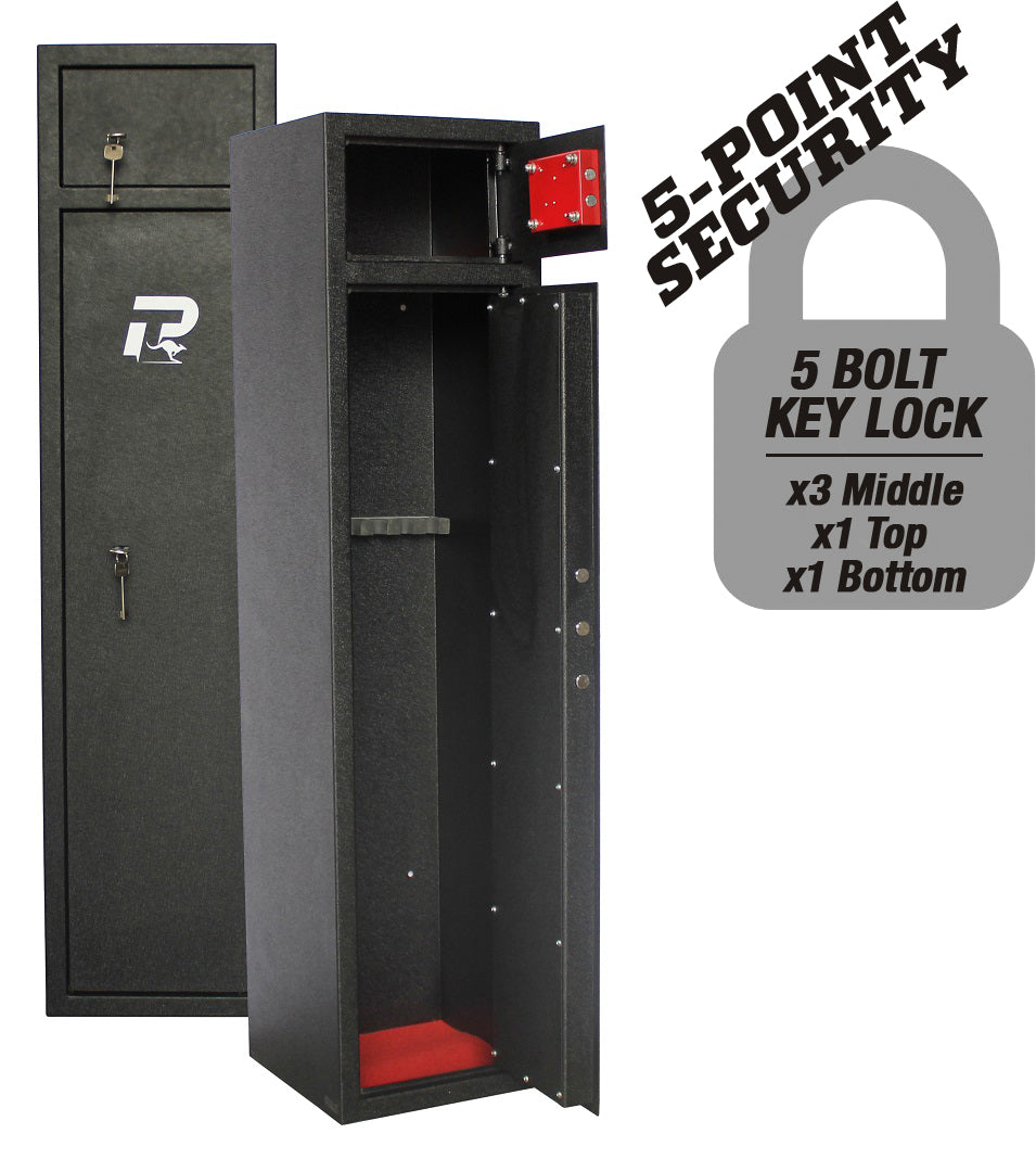 Pro-Tactical Hunter 7 Gun Safe Key Lock with Top Locker