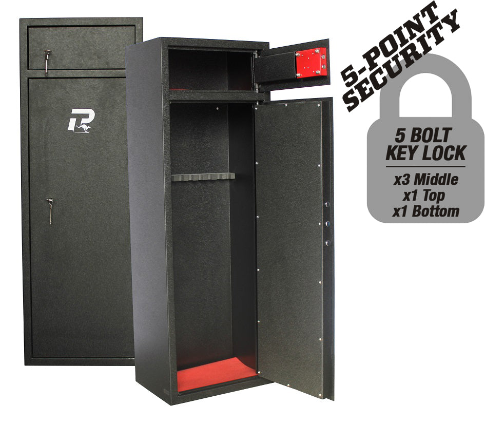 Pro-Tactical Hunter 10 Gun Safe Key Lock with Top Locker
