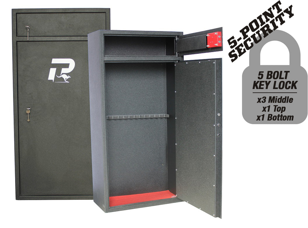 Pro-Tactical Hunter 14 Gun Safe Key Lock with Top Locker