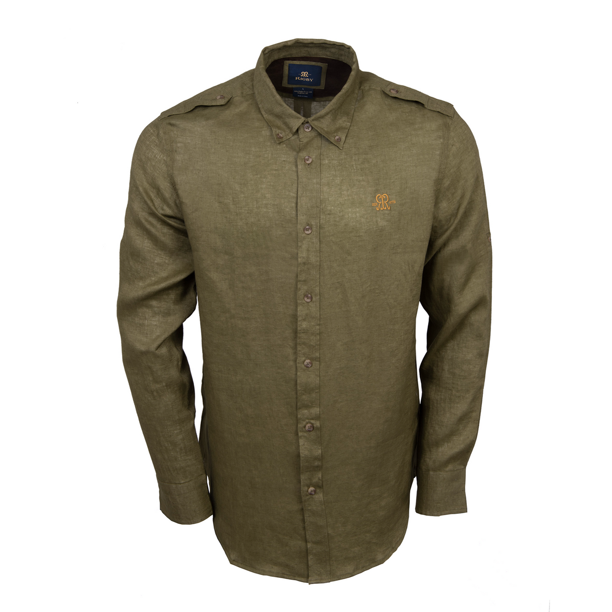 Rigby Linen Hunting Shirt - Hunting Green - Large