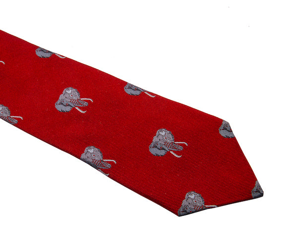 Rigby Tusker Elephant Tie Red